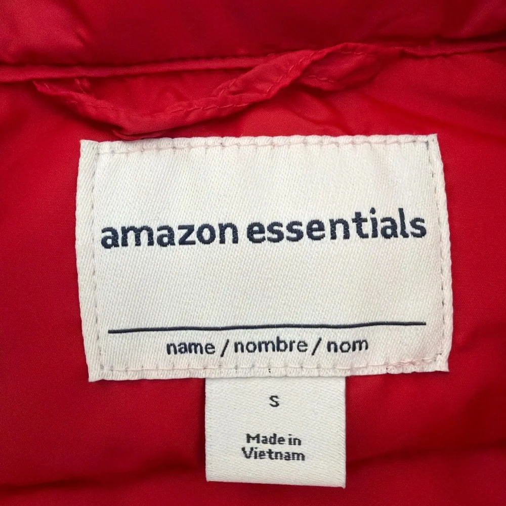 Amazon Essentials Kids Size S (6–7) Puffer Vest Red New with Tag(C35)✨✨